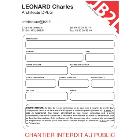 Panneaux de chantier