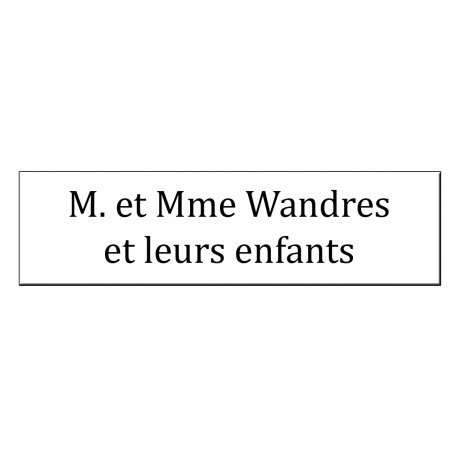 Plaque Boîte aux lettres  93x25mm Taille Standard